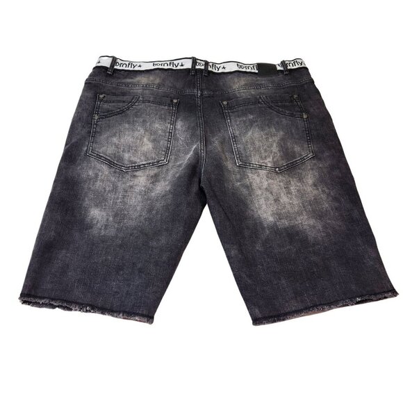 Born Fly Mens Size 42 Shorts Black Denim  Stretch NWT (42) - Picture 2 of 11